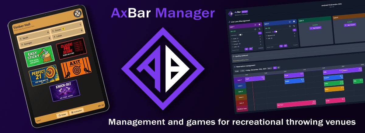 Management and games for recreational throwing venues